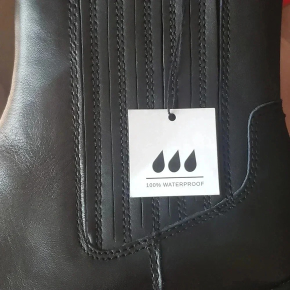 New Dolce Vita 10 Lugsole Leather Platform Chunky Waterproof Rain Snow Booties - Picture 2 of 7